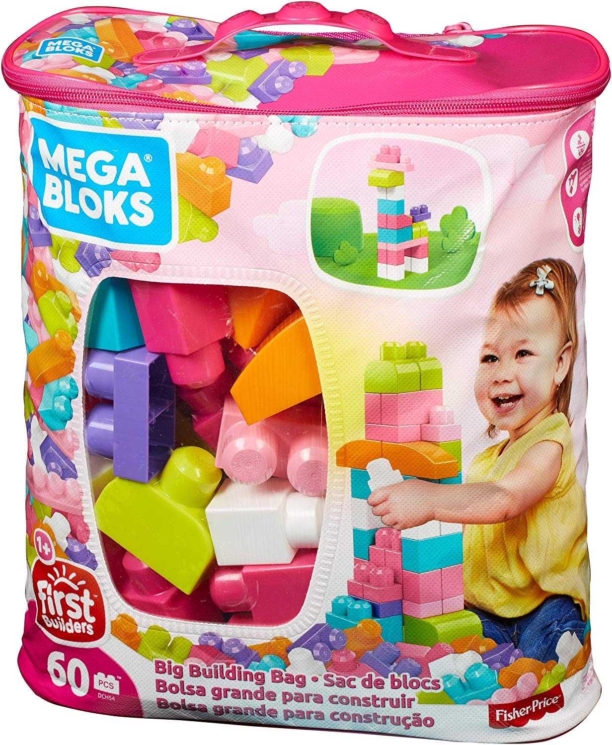 BOLSA MEGA BLOKS 60 ROSA DCH54 - N10023