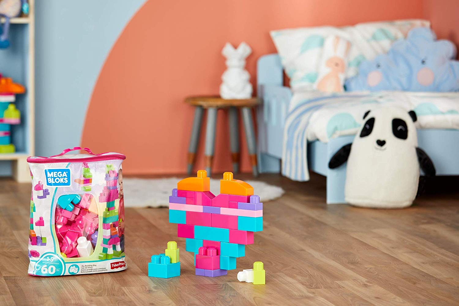 BOLSA MEGA BLOKS 60 ROSA DCH54 - N97224