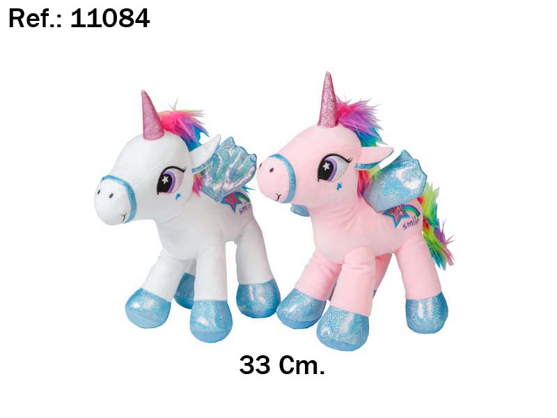 UNICORNIO 2 COLORES 33CM 11084