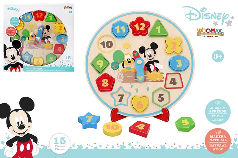 RELOJ MADERA D30 CM DISNEY BABY 48704 - N86921