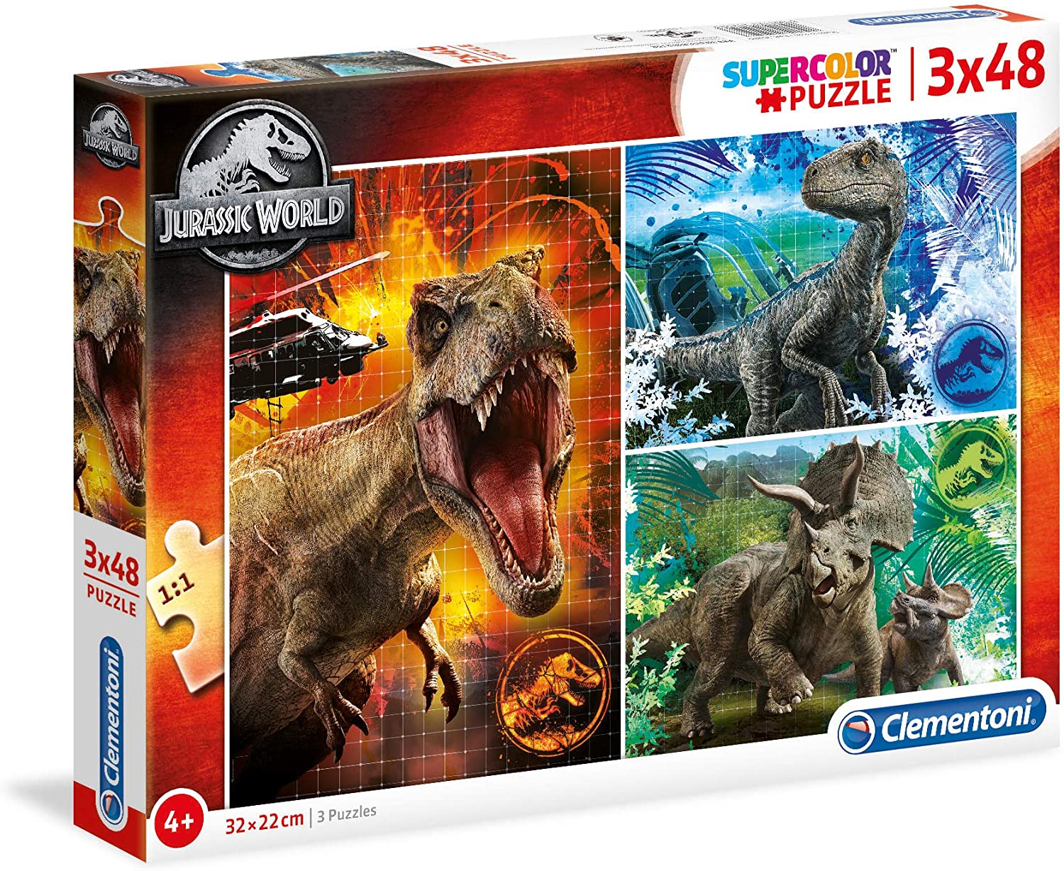 PUZZLE 3X48 JURASSIC WORLD 25250