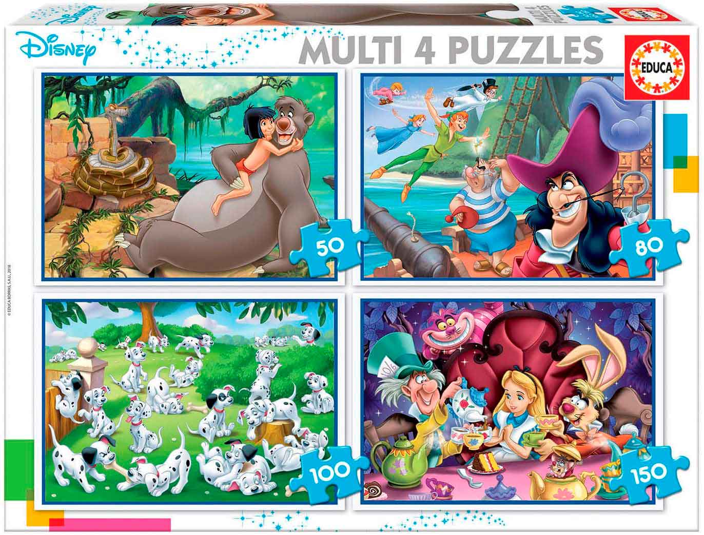 MULTI 4 PUZZLES DISNEY ALADDIN 18105