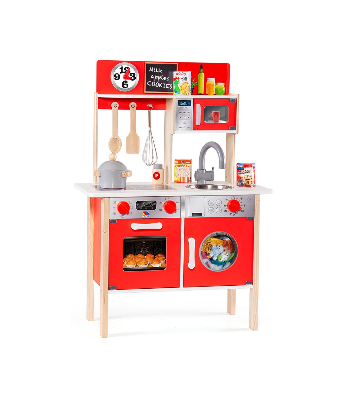 GRAN COCINA ROJA MADERA 21292 - N10122