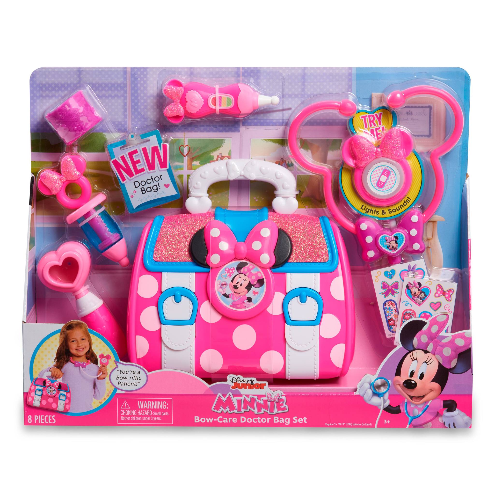 MALETIN DE MEDICO MINNIE 8 ACCESORIOS CON FUNCION DE LUZ Y SONDIO MCN09000 - N13423