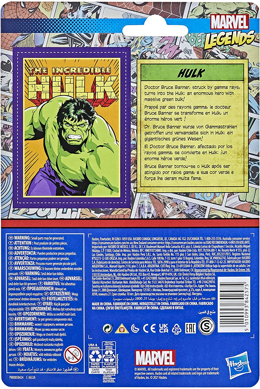 FIGURA RETRO HULK MARVEL F2650