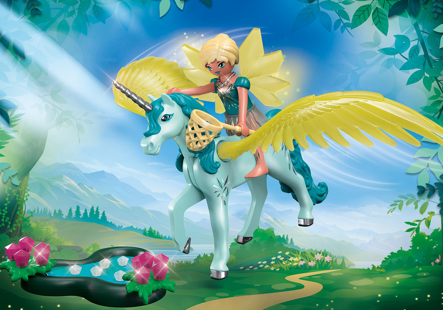 CRYSTAL FAIRY CON UNICORNIO 70809