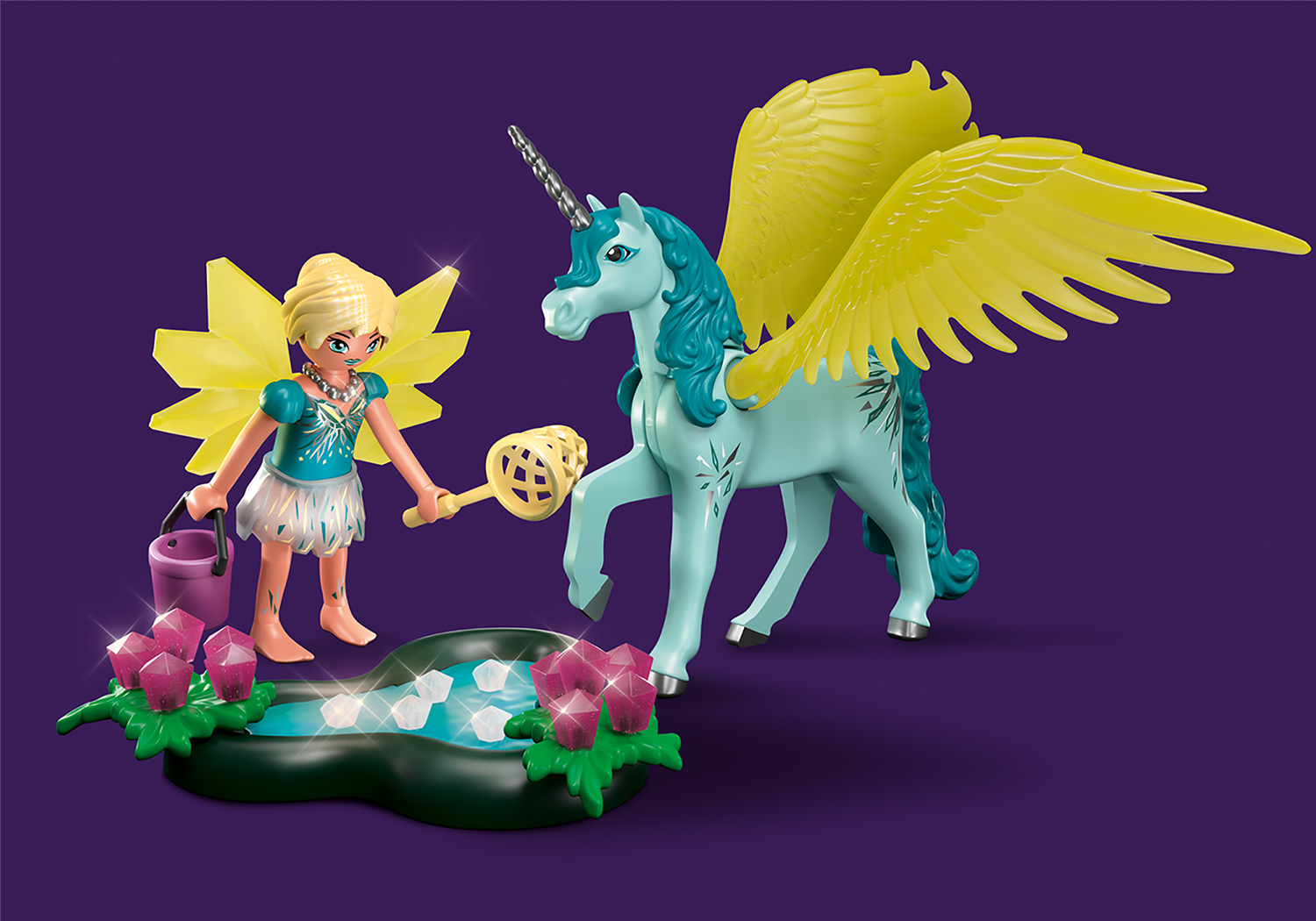 CRYSTAL FAIRY CON UNICORNIO 70809