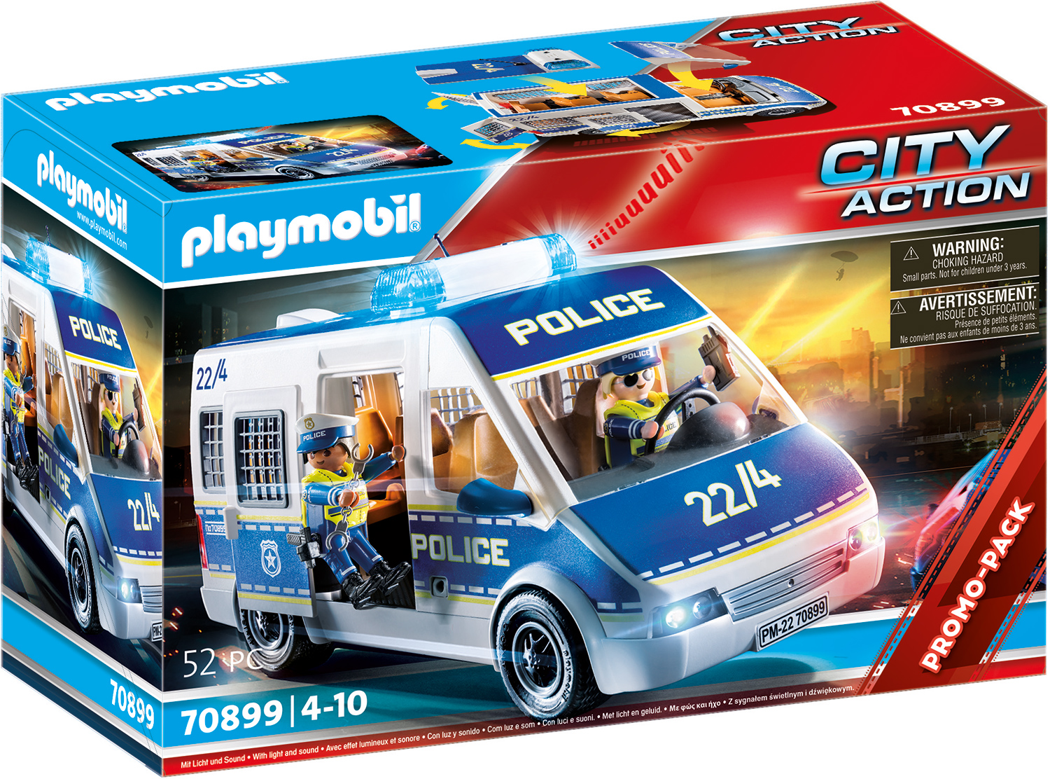COCHE DE POLICIA CON LUZ Y SONIDO 70899 - V42323