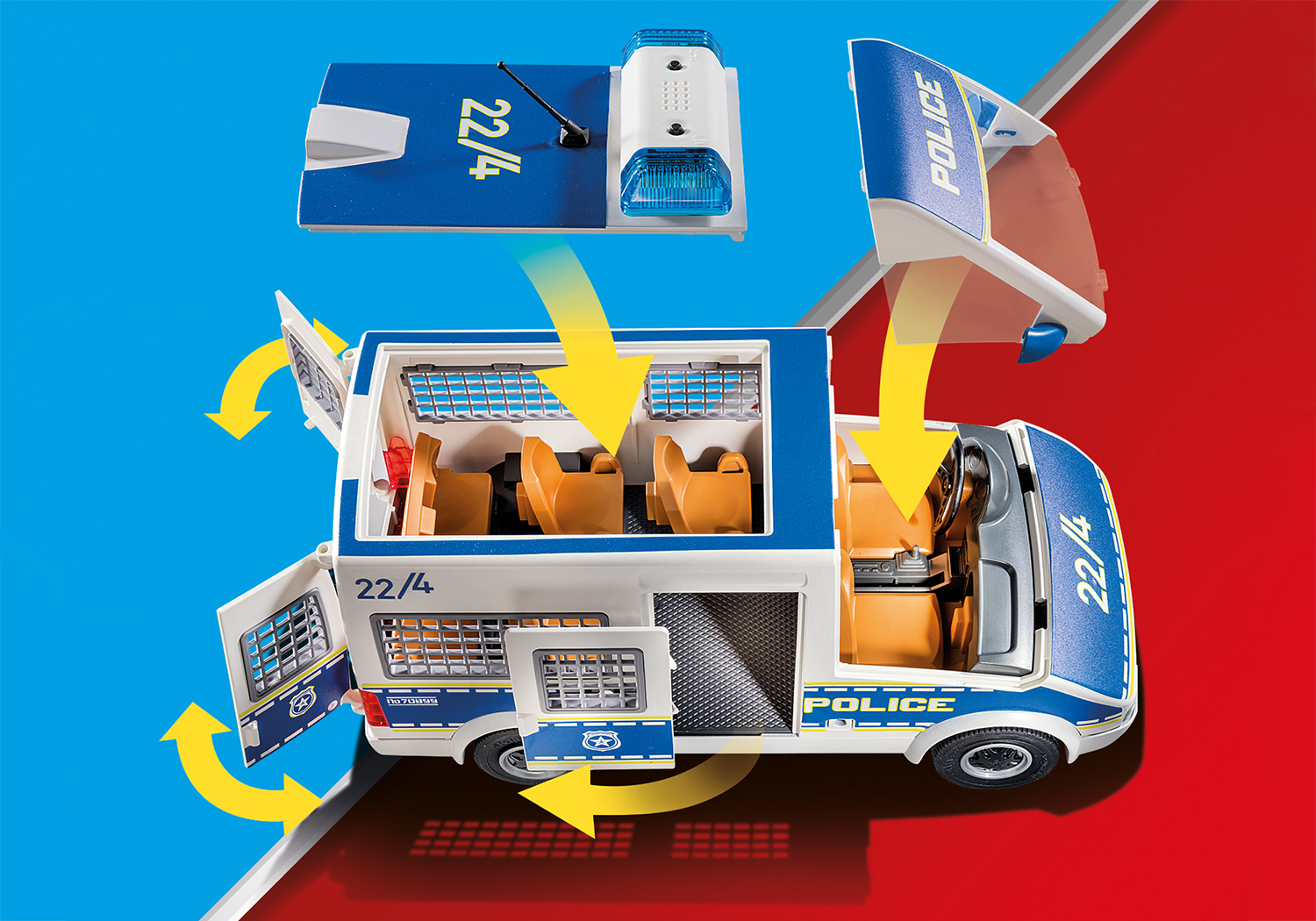 COCHE DE POLICIA CON LUZ Y SONIDO 70899 - V42323