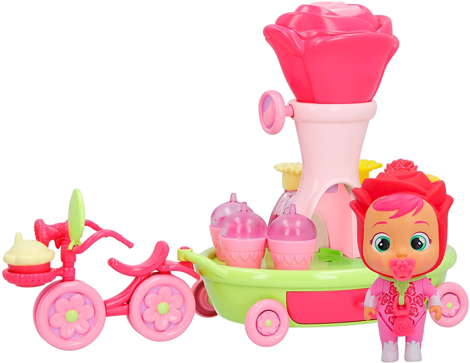 BEBES LLORONES FLOWERS LA BICI CARRITO DE ROSE 86241 - V3822