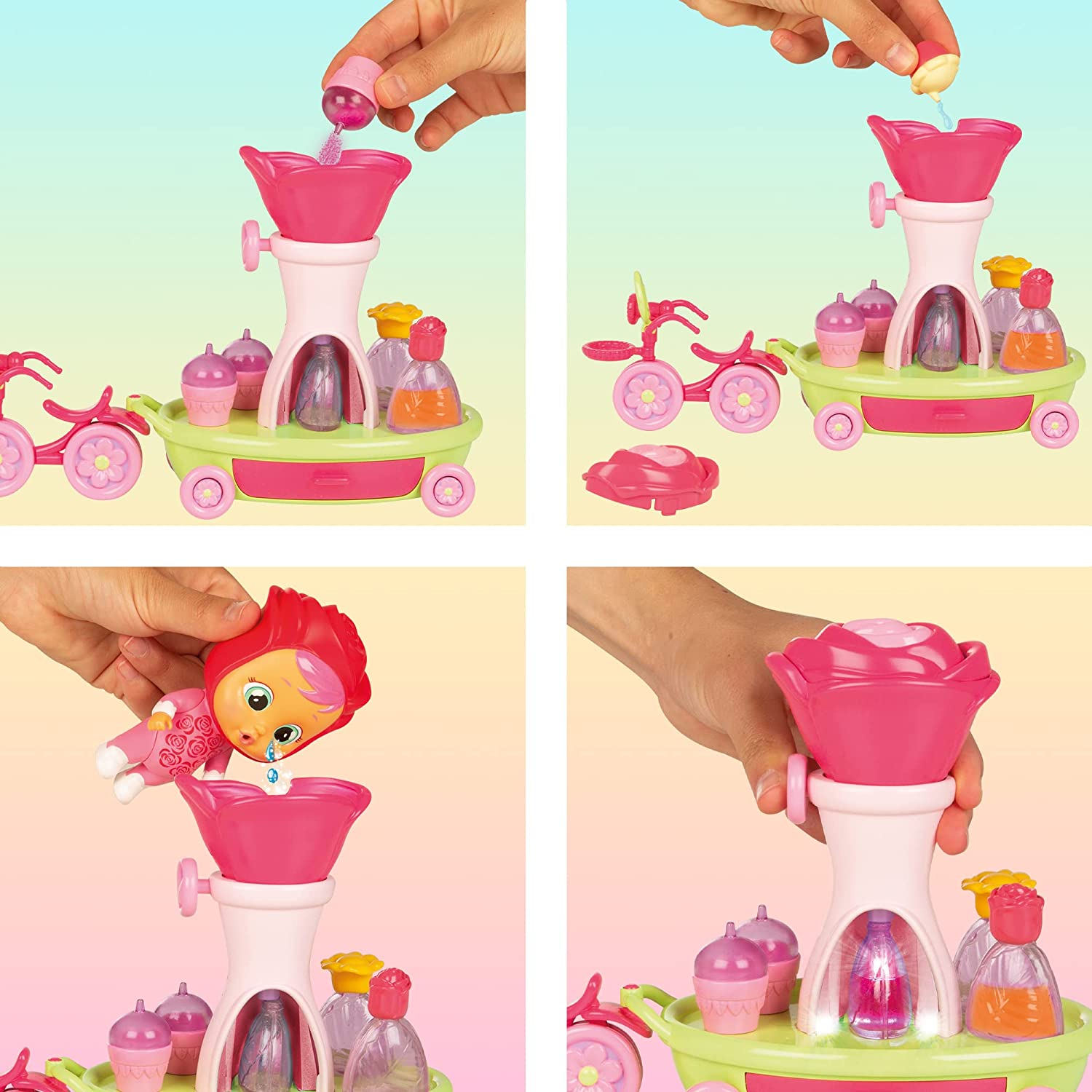 BEBES LLORONES FLOWERS LA BICI CARRITO DE ROSE 86241 - V3822