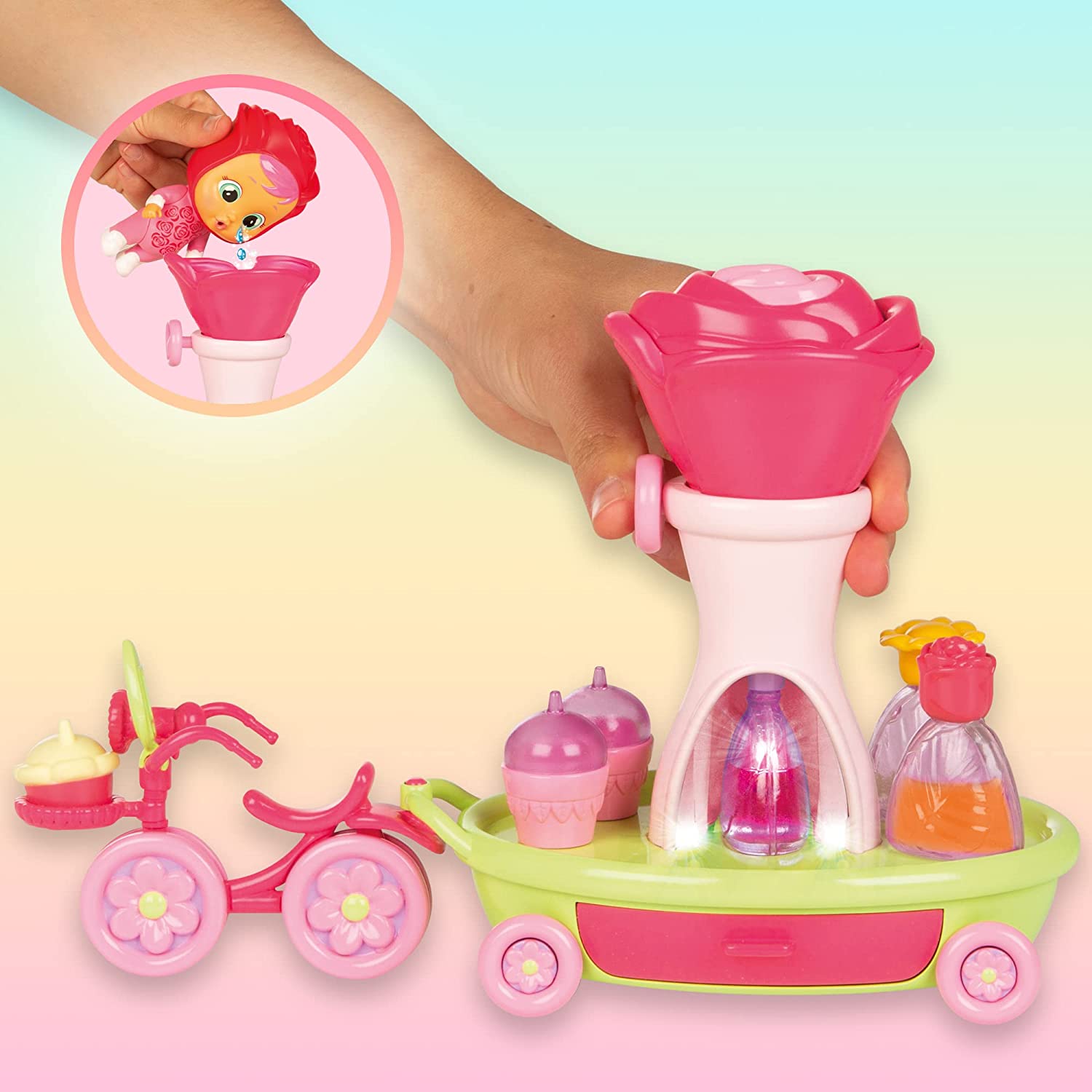 BEBES LLORONES FLOWERS LA BICI CARRITO DE ROSE 86241 - V3822