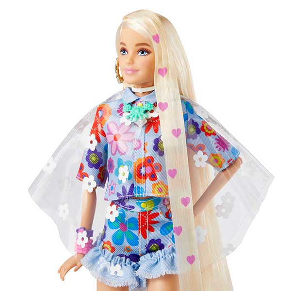 BARBIE RUBIA ARTICULADA CON CONJUNTO FLOWER POWER HDJ45 - V6222