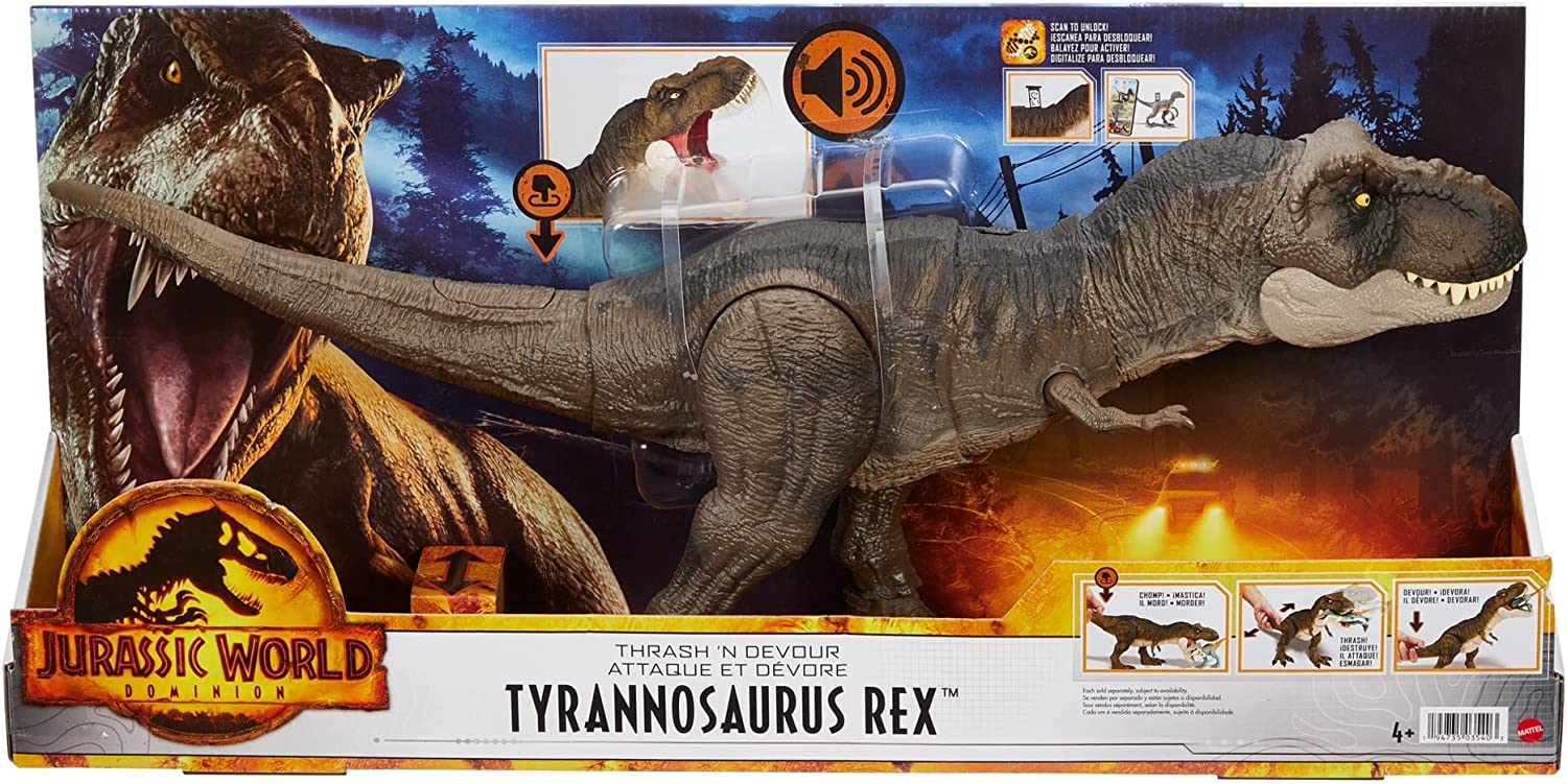 JURASSIC WORLD T-REX GOLPEA Y DEVORA HDY55 - N54422