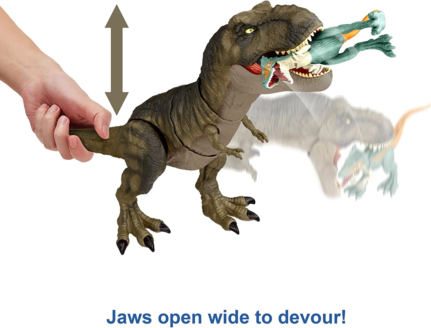 JURASSIC WORLD T-REX GOLPEA Y DEVORA HDY55 - N54422