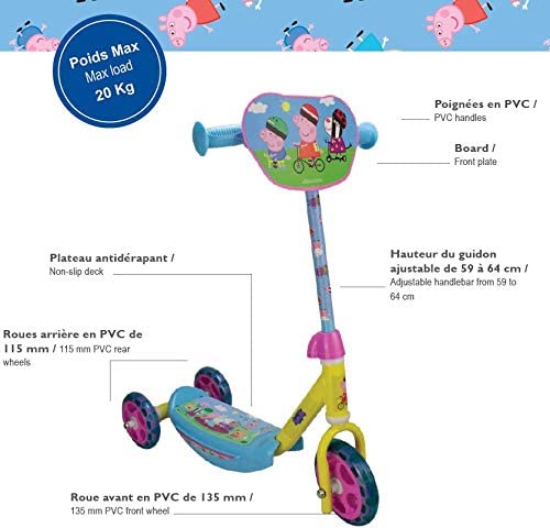 PATINETE INFANTIL 3 RUEDAS PEPPA PIG OPEP110 - N21822