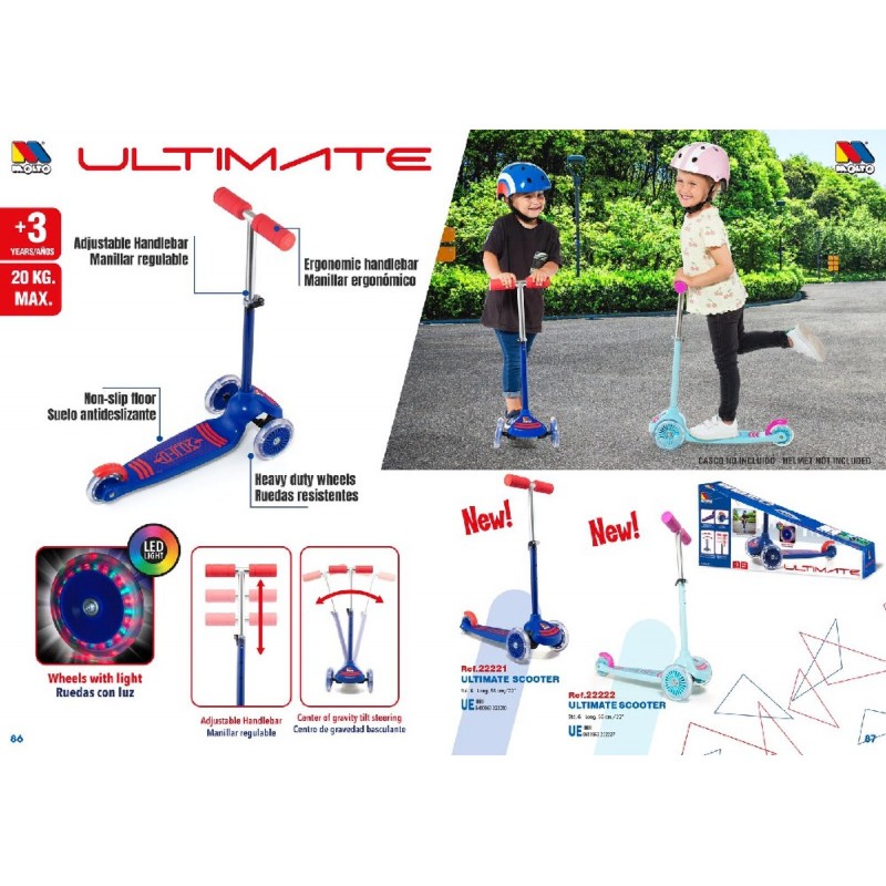 MAXI SCOOTER CON LUCES AZUL 22221 - V29623