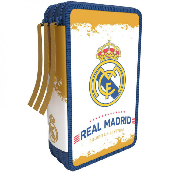 PLUMIER 3 PISOS CON MATERIAL ESCOLAR REAL MADRID EP-343-RM