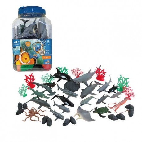 SET DE 40 PIEZAS ANIMALES DEL OCEANO D6702