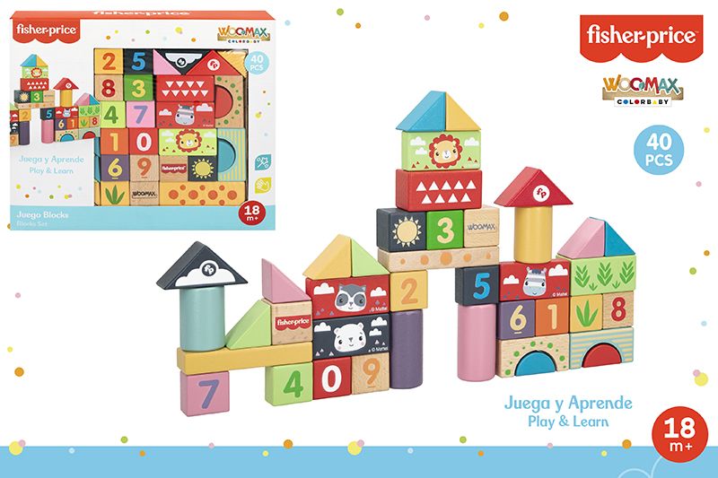 SET 40 PCS. BLOQUES MADERA 48816 - N85822