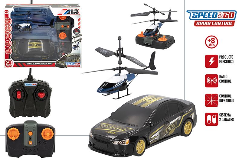 SET HELICOPTERO Y COCHE RADIO CONTROL POLICIA 49385 - N86322