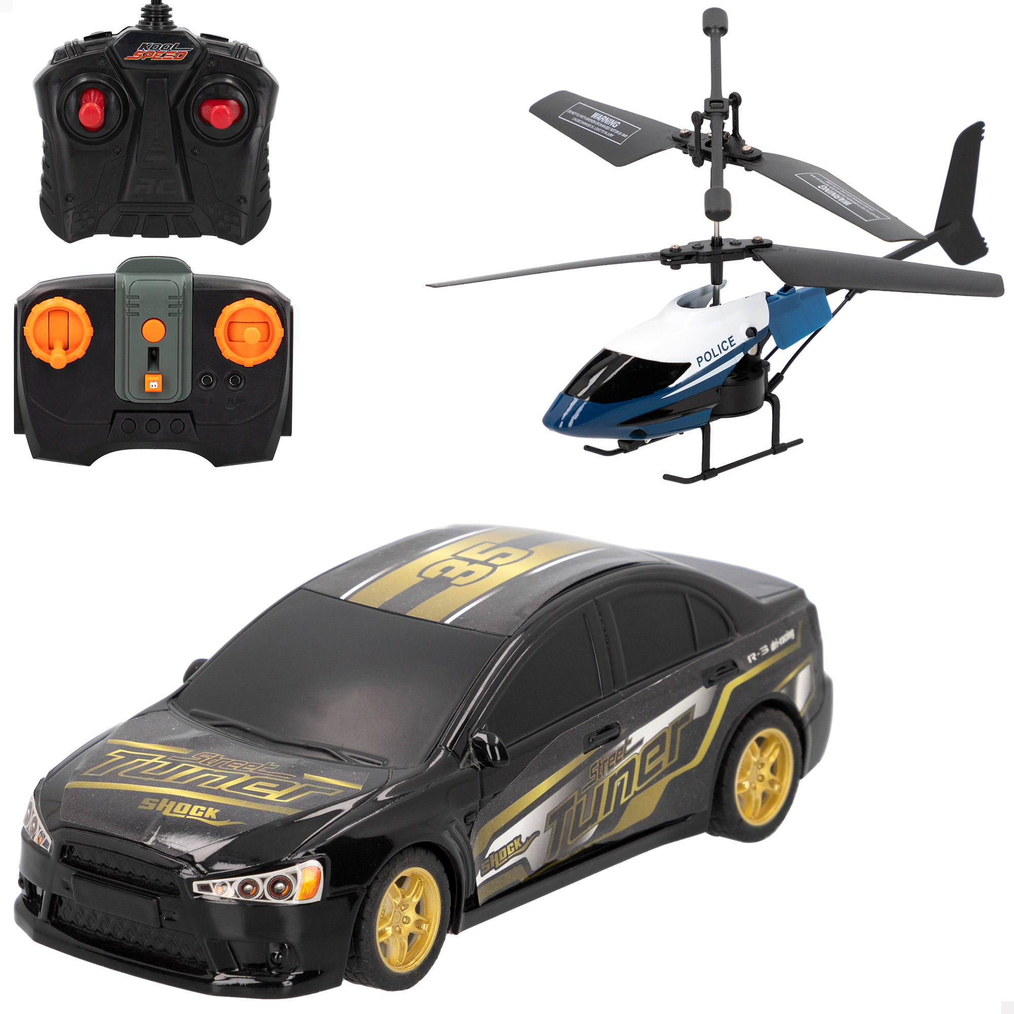 SET HELICOPTERO Y COCHE RADIO CONTROL POLICIA 49385 - N86322