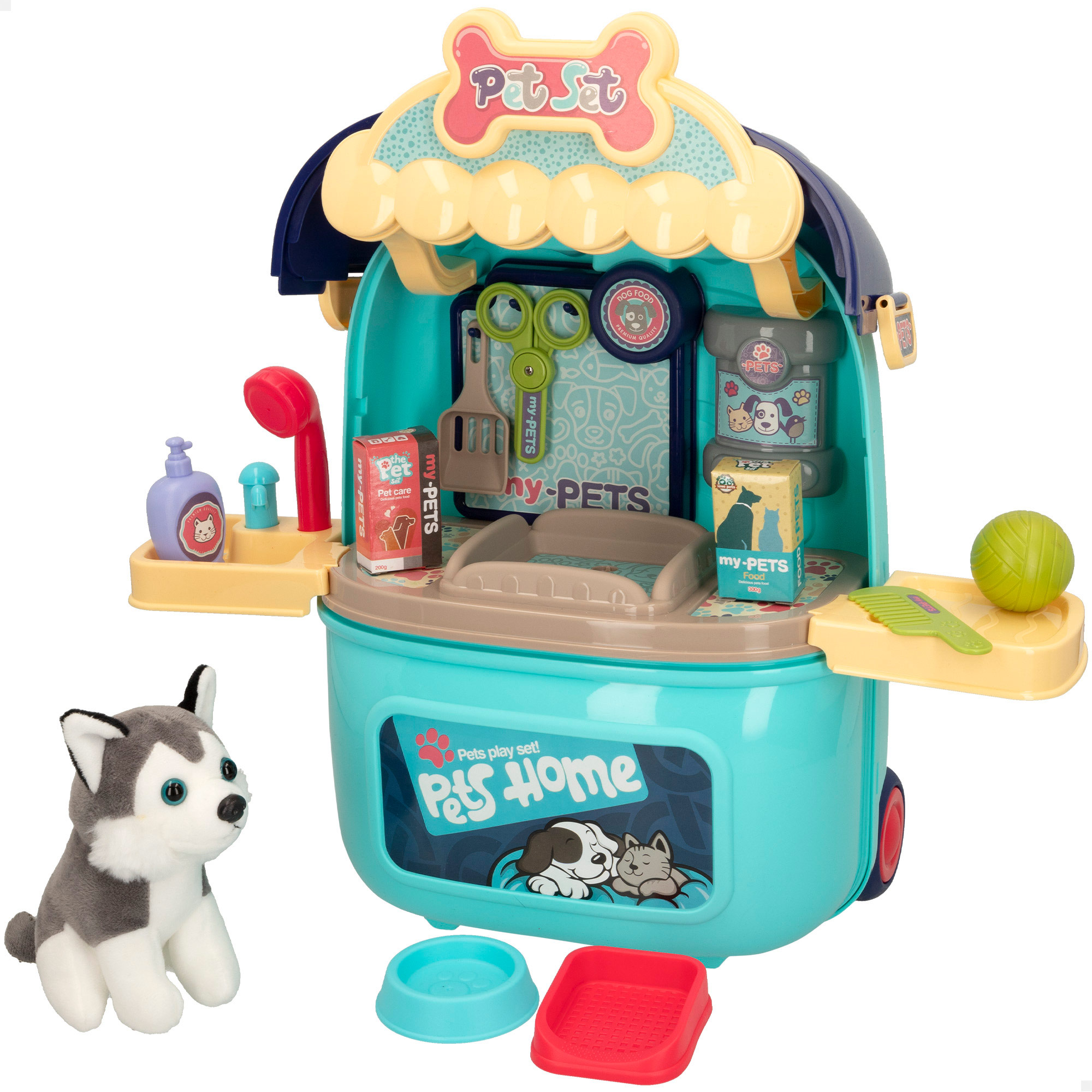 SET MASCOTAS CON PERRO MALETIN CON RUEDAS 49759 - N88824