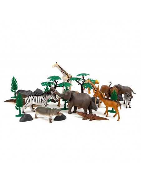 SET DE 30 PIEZAS ANIMALES SALVAJES D6601