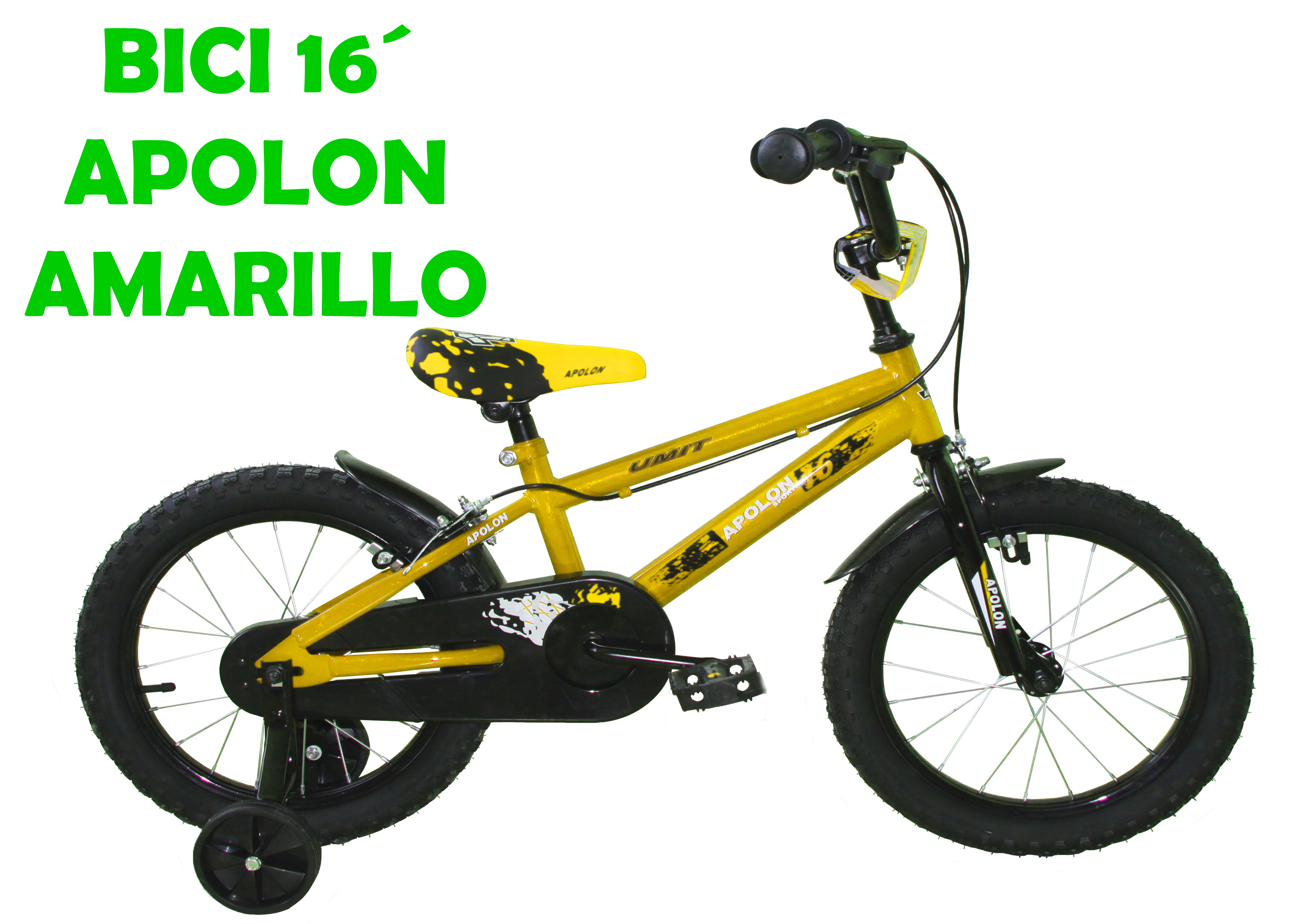 BICI 16" APOLON AMARILLA J1680-9 - V32023