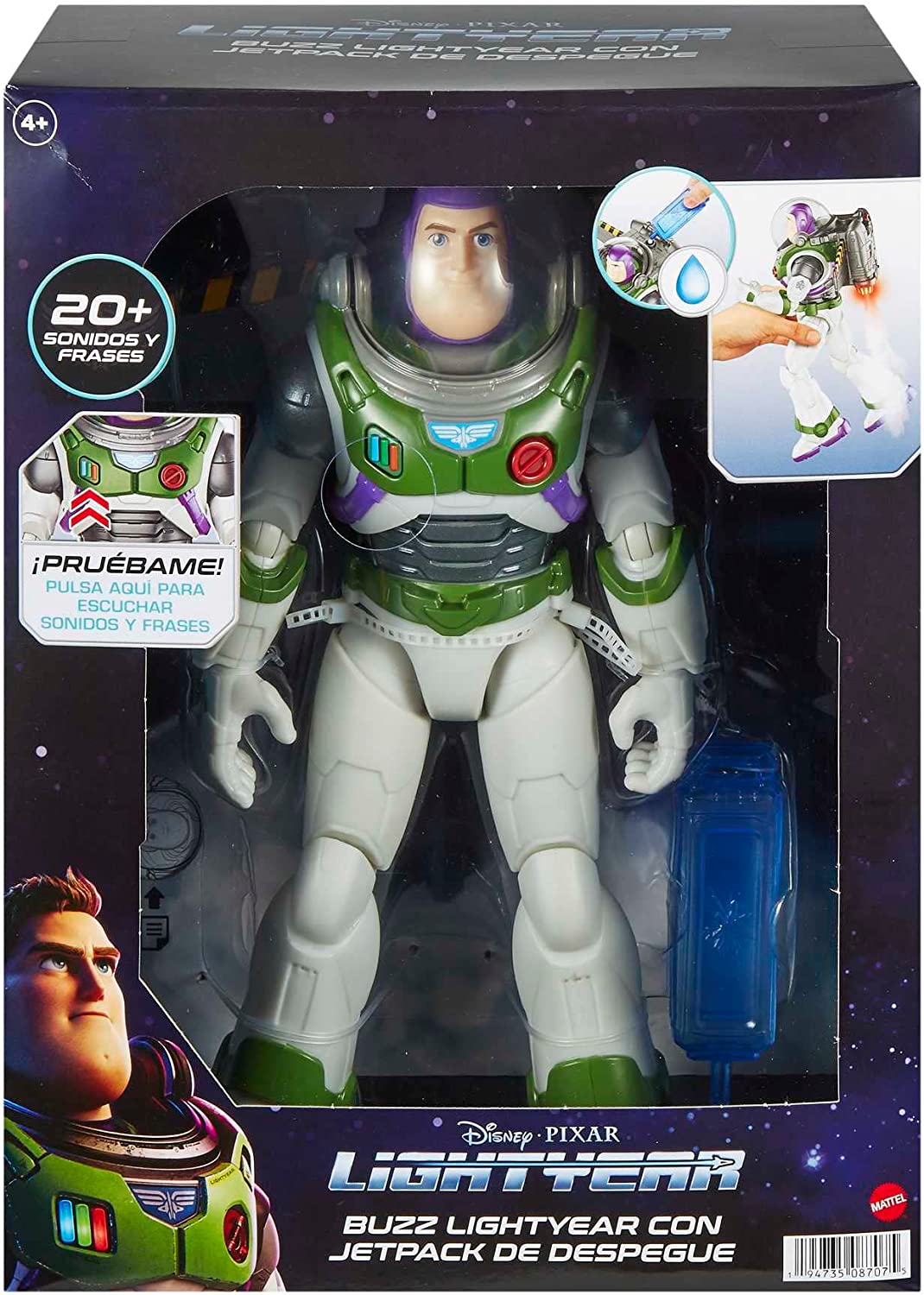 FIGURA LIGHTYEAR BUZZ CON JETPACK HUMO SONIDO HJJ38