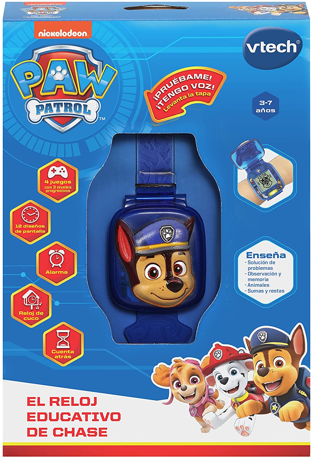 RELOJ EDUCATIVO DE CHASE - PATRULLA CANINA 551622 