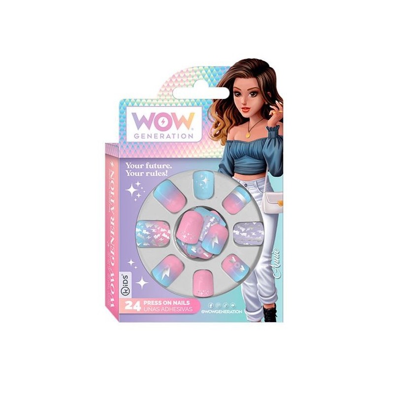 SET DE 24 UÑAS ADHESIVAS WOW GENERATION WOW00019