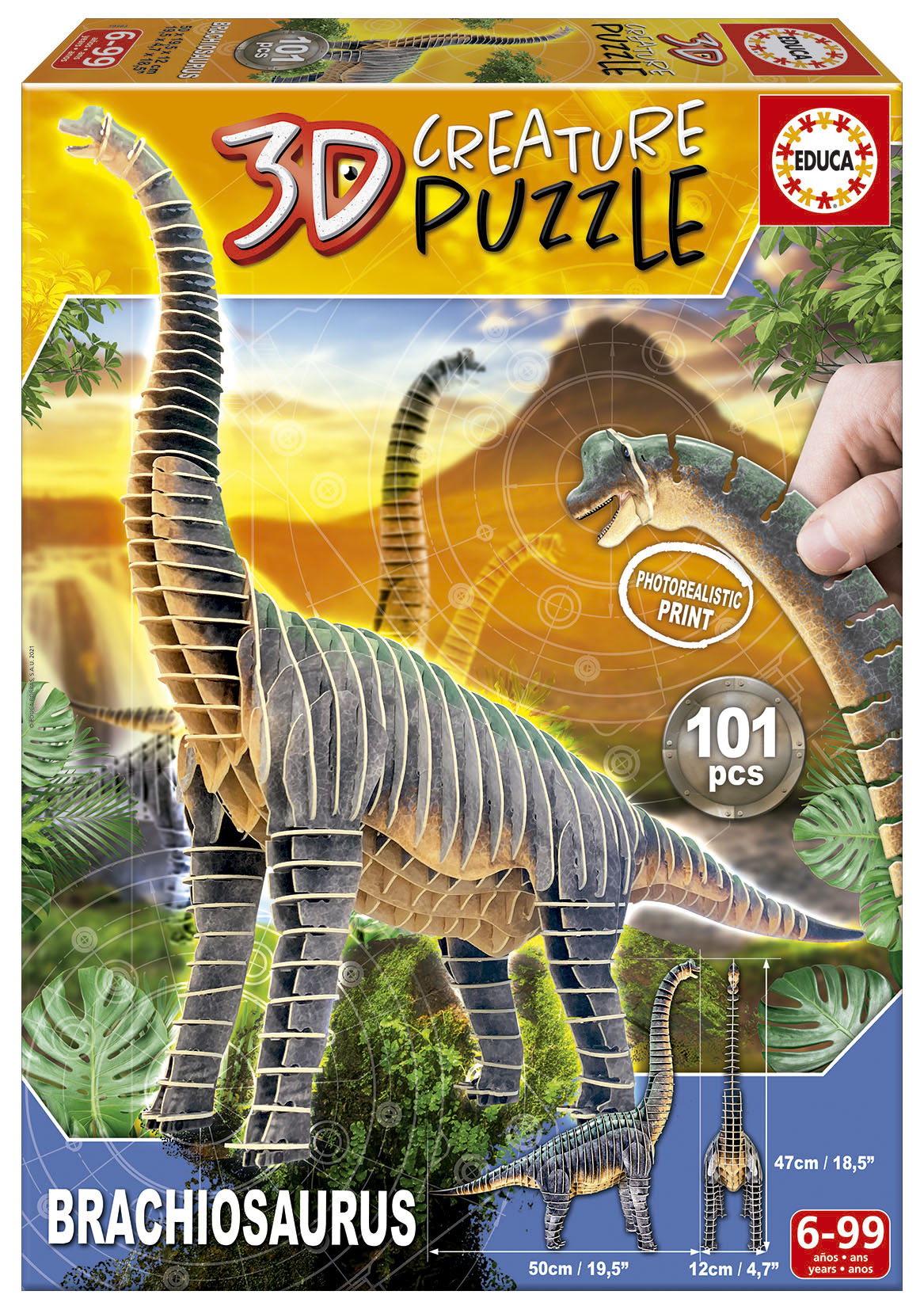 BRACHIOSAURUS 3D CRIATURA PUZZLE 19383