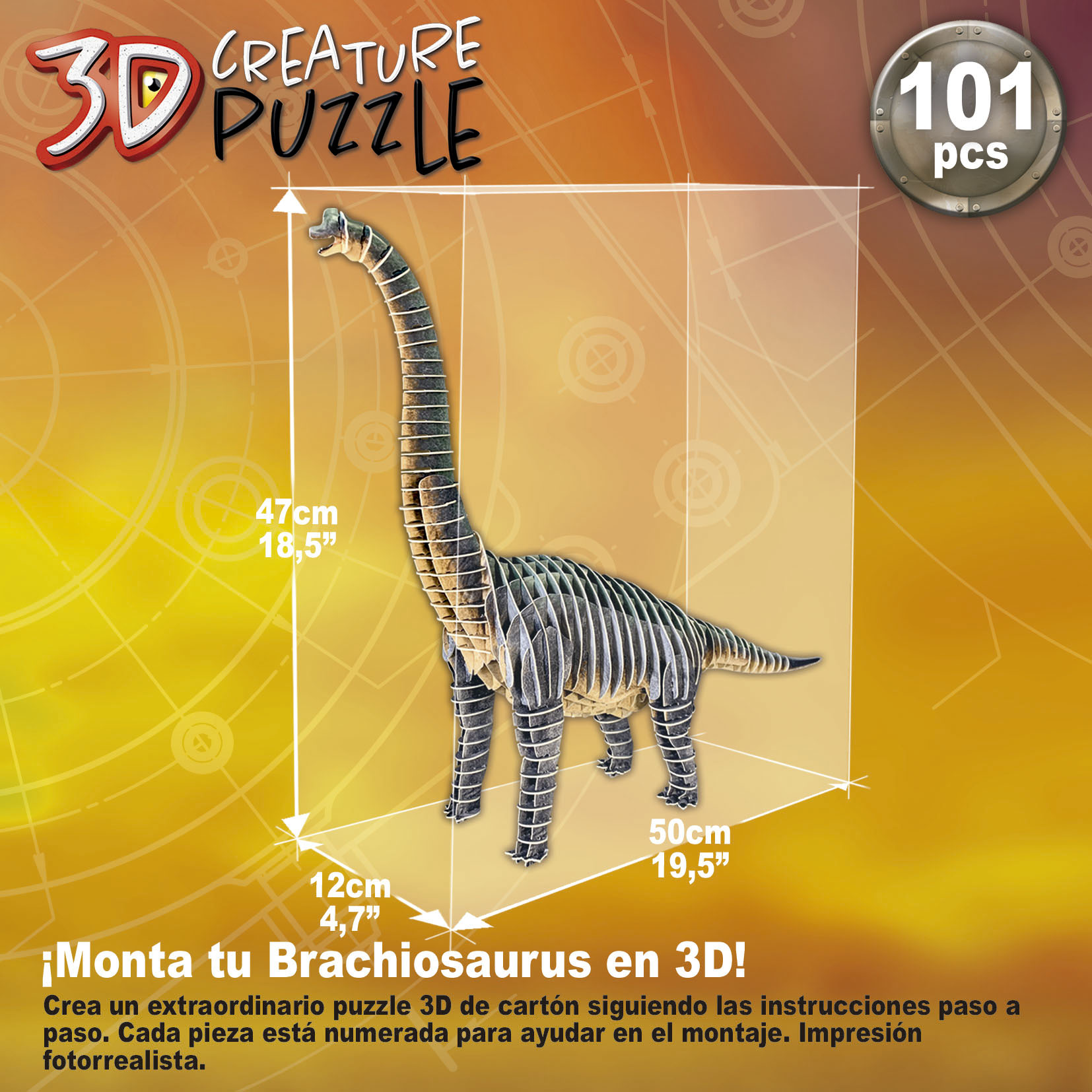 BRACHIOSAURUS 3D CRIATURA PUZZLE 19383