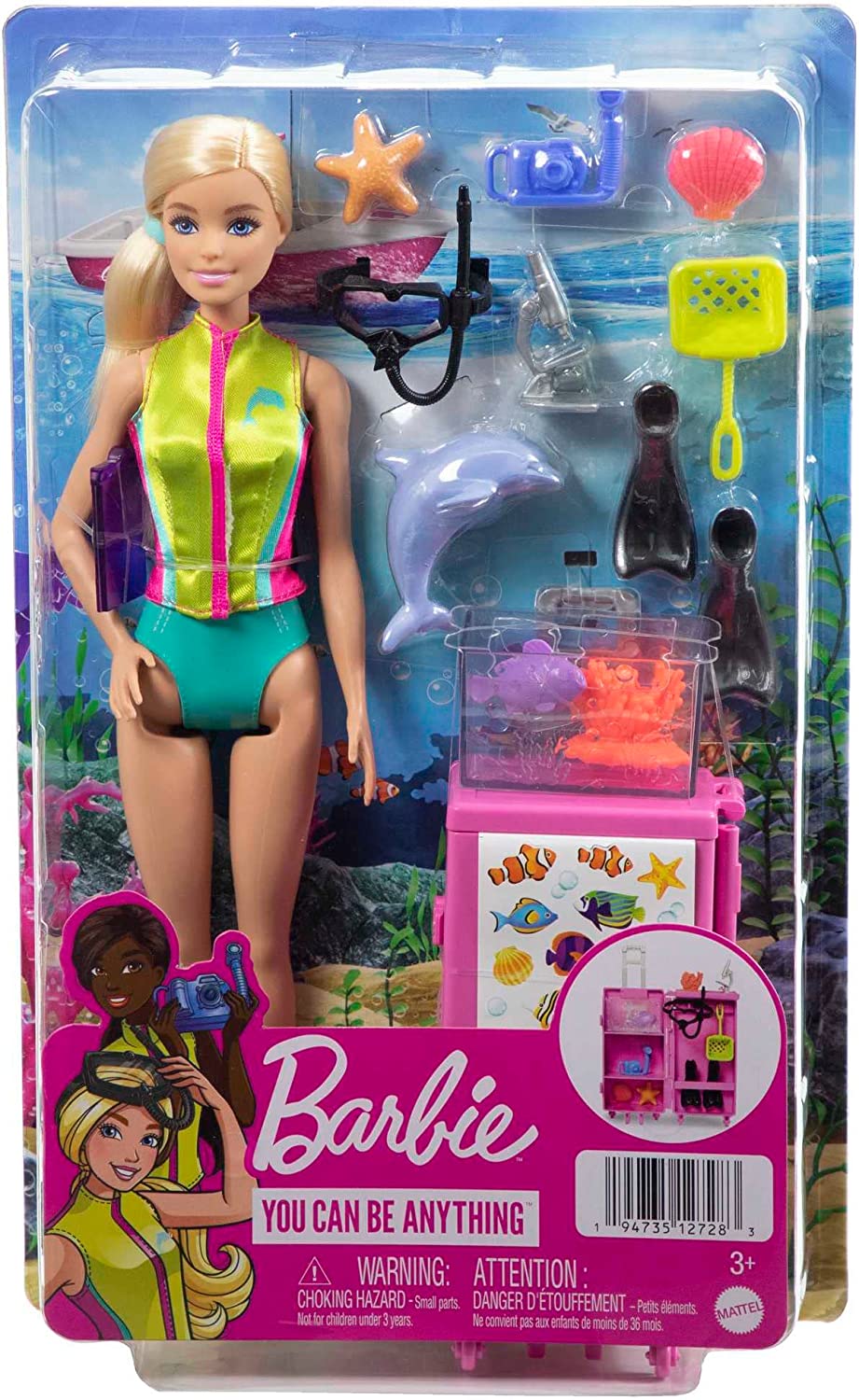 BARBIE BIOLOGA MARINA Y ACCESORIOS HMH26 - V50323