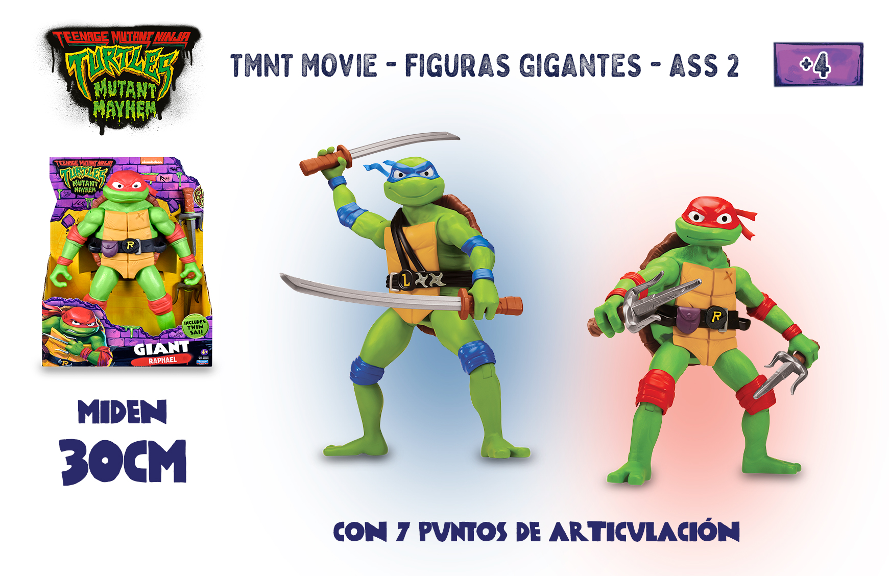 FIGURA TORTUGAS NINJA GIGANTES 30CM TU801000 N14923