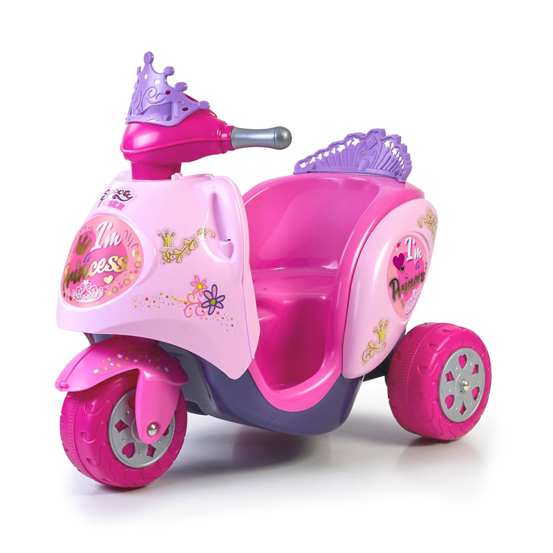 MOTO INFANTIL PRINCESA ELECTRICA ROSA DE 3 RUEDAS FEB09000