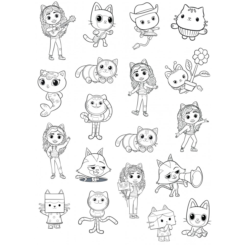 SET DE TATOOS Y STICKERS LA CASA DE MUÑECAS DE GABBY 00953