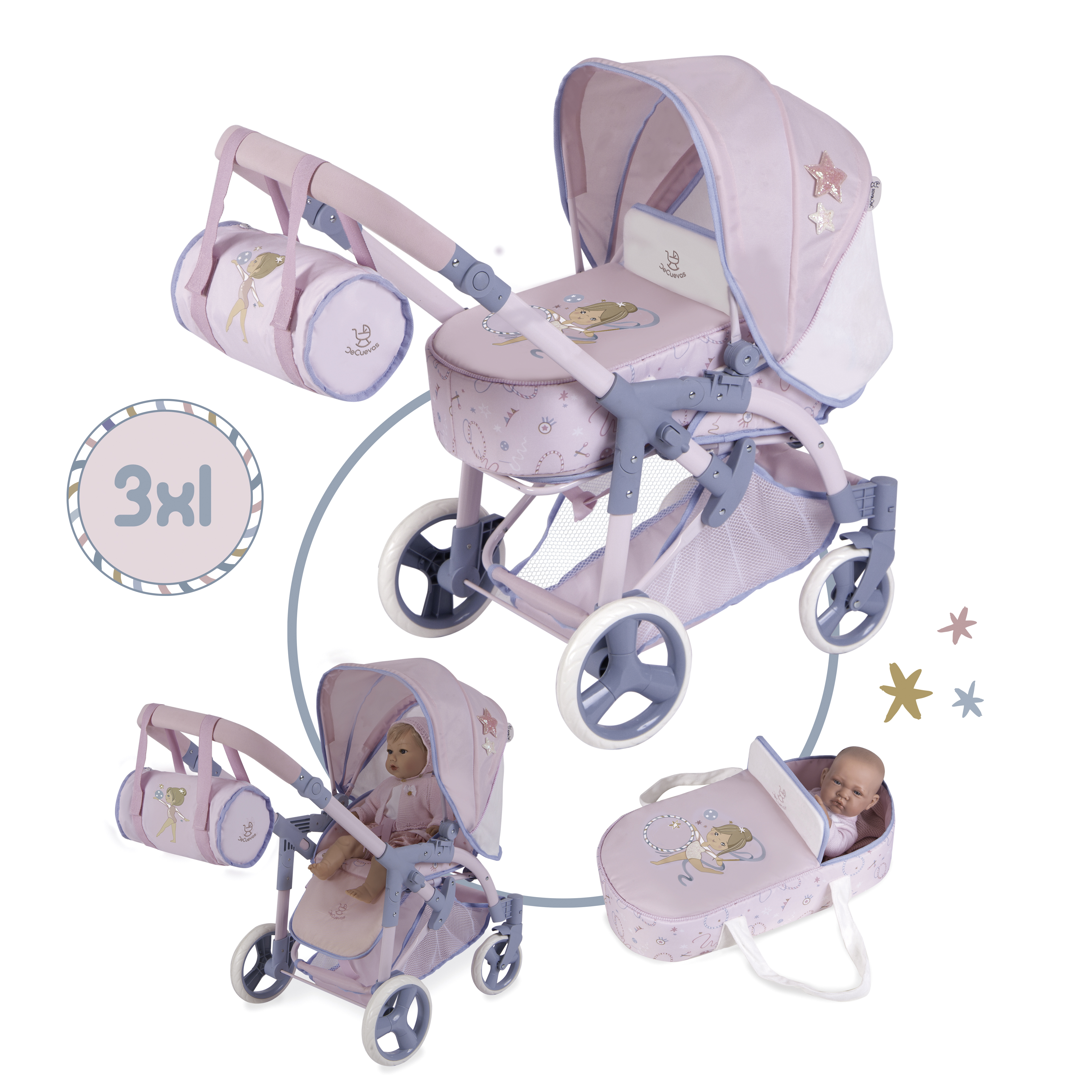 COCHE DE MUÑECA 3X1 PLEGABLE 81651 N5523