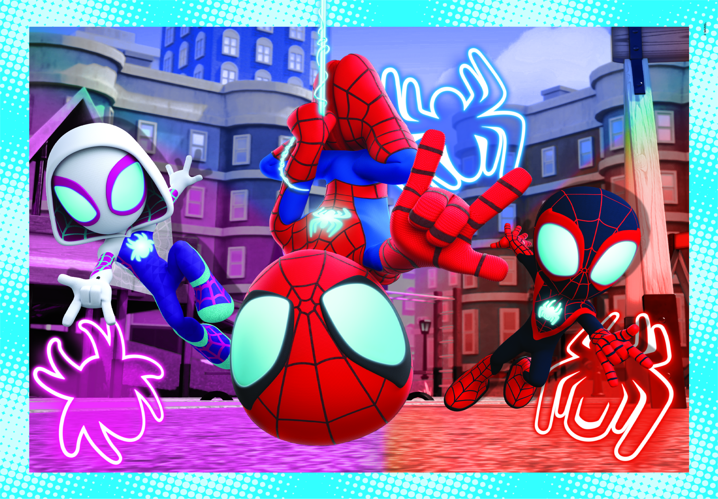 PUZZLE 4IN1 SPIDEY Y SUS AMIGOS 21528