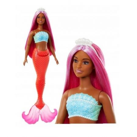 MUÑECA BARBIE SIRENA COLA RIGIDA SURT. HRR02