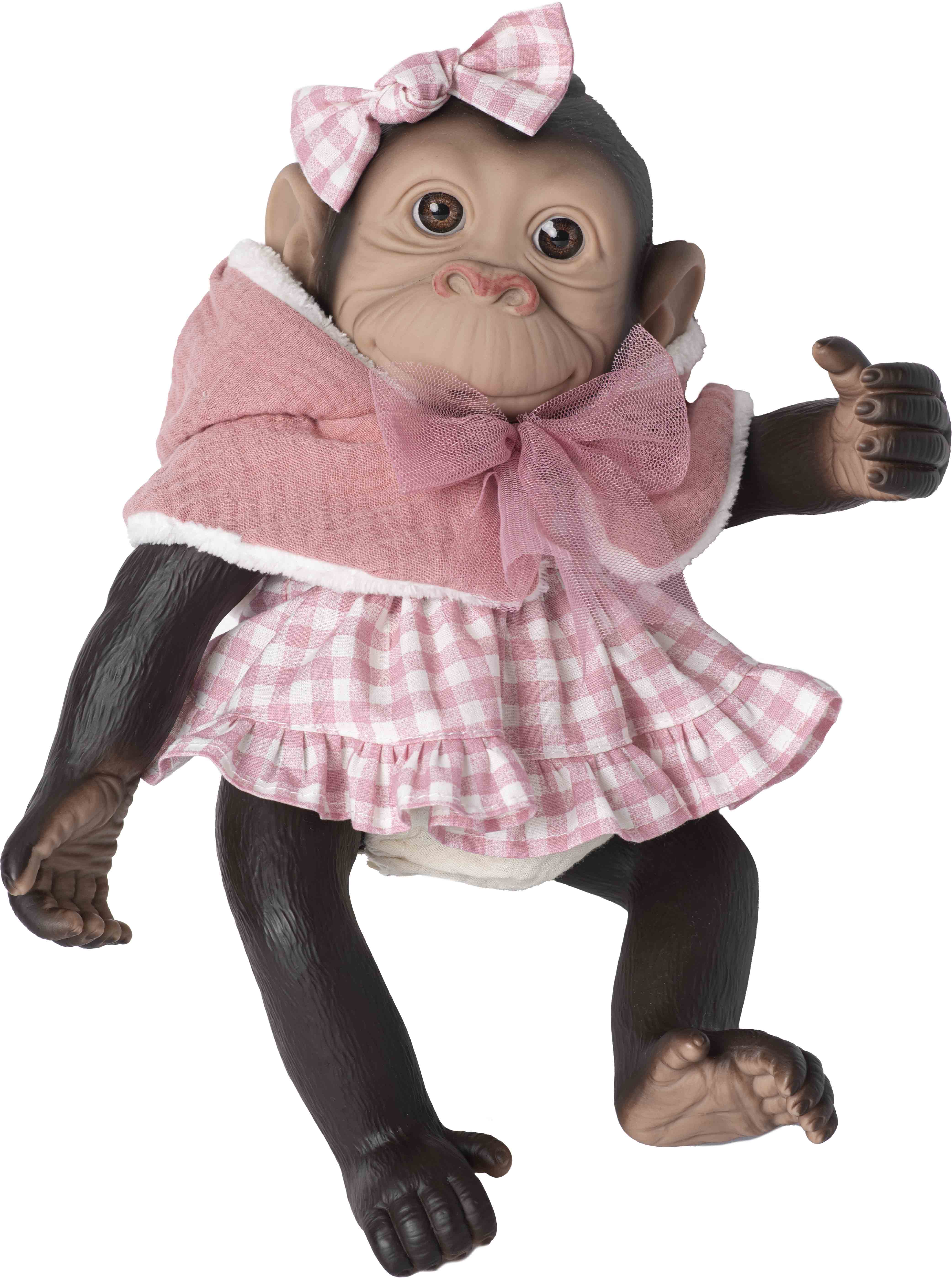 MONO REBORN VESIDITO ROSA CUADROS Y CAPA  3342 - N57524