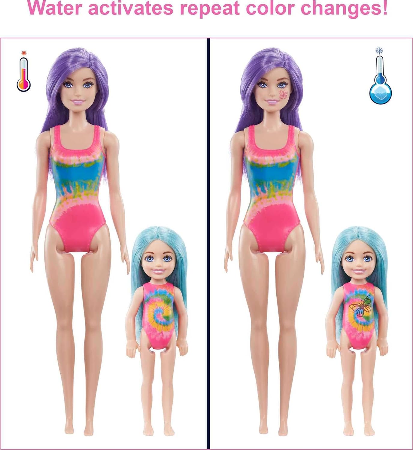 SET BARBIE COLOR REVEAL MODA TIE-GYE HCD29