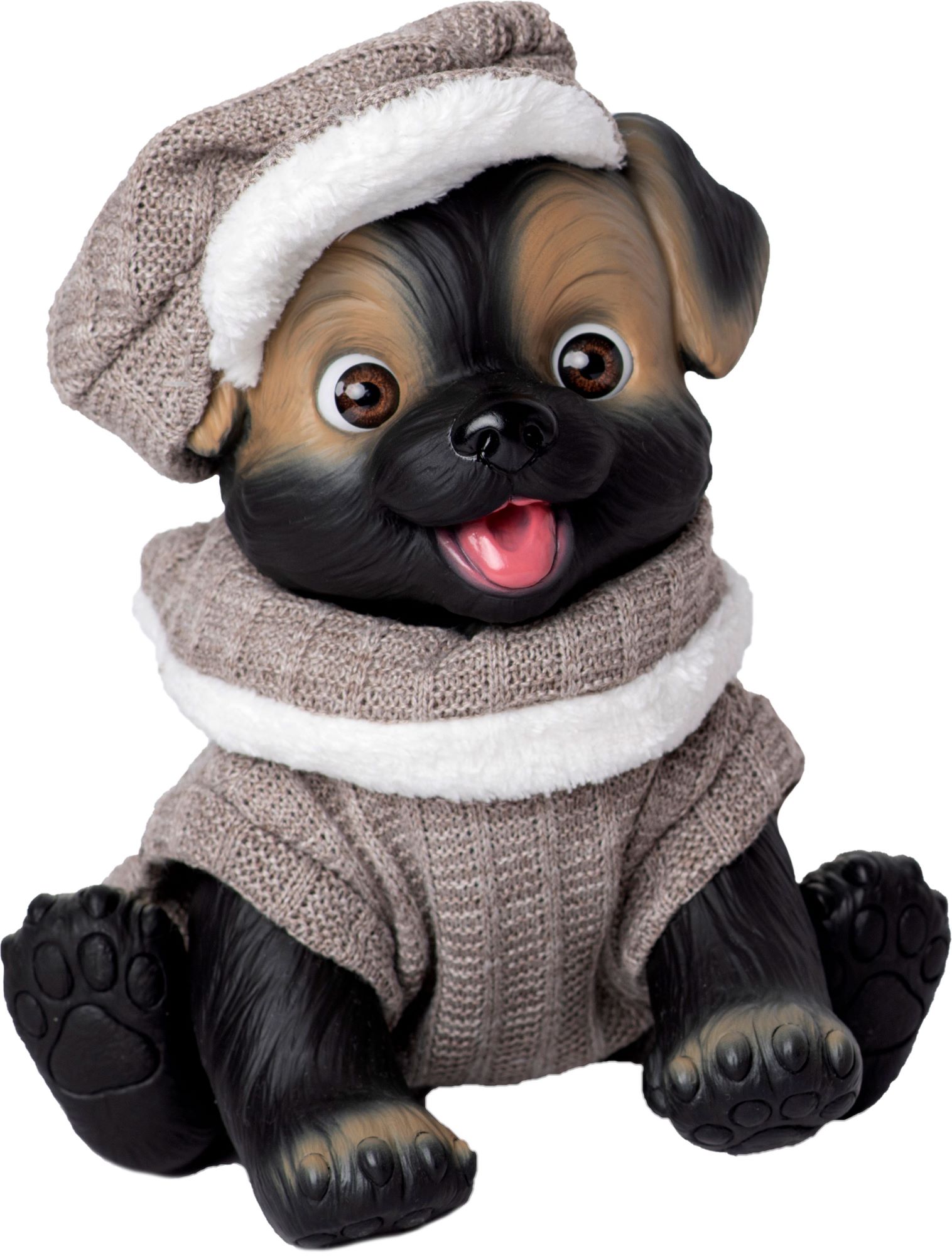 PERRITO NEGRO CON PELELE Y GORRITA 2601 - N56924