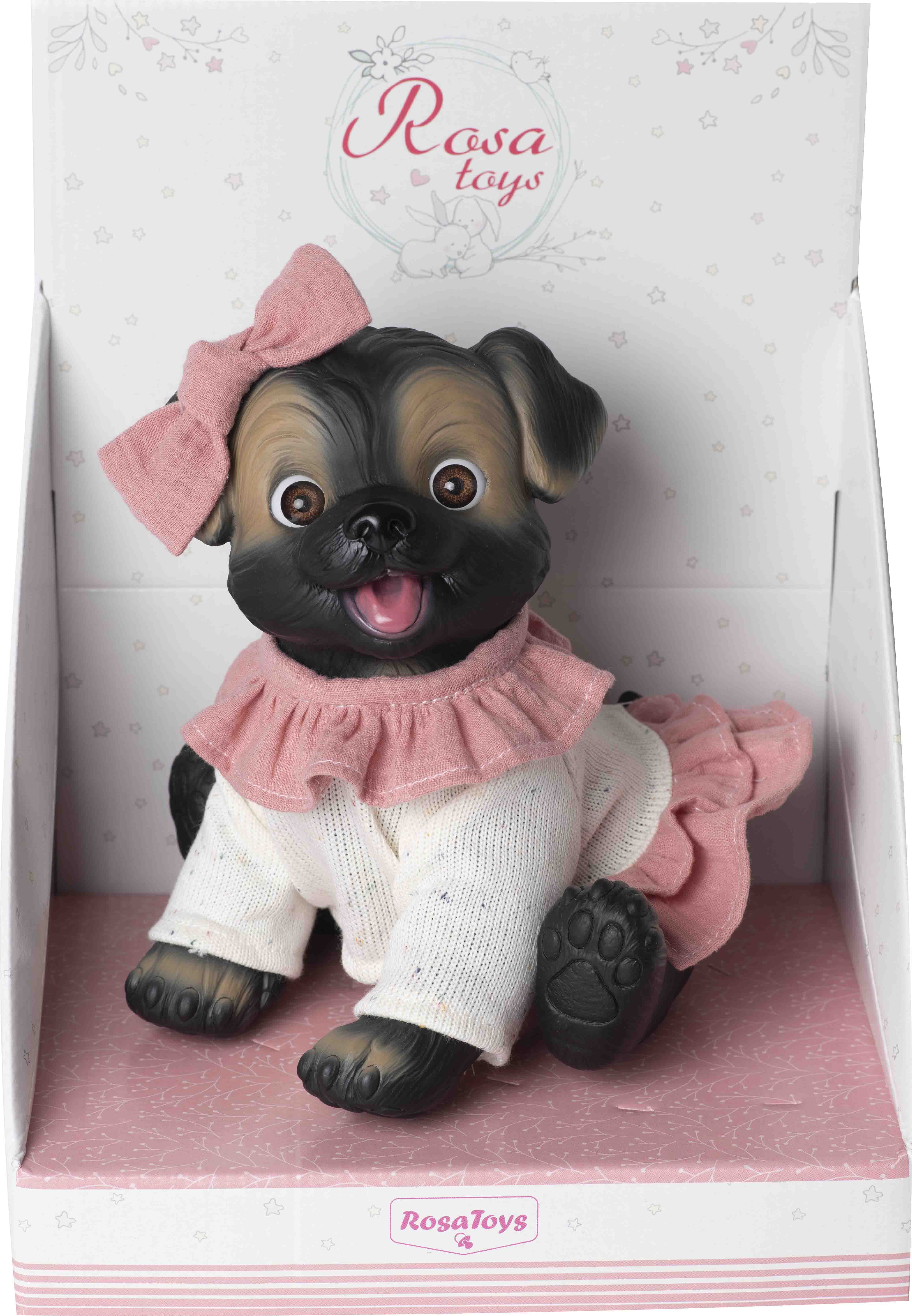 PERRITO NEGRO VESTIDO BEIG CON LAZO  2602 - N57024