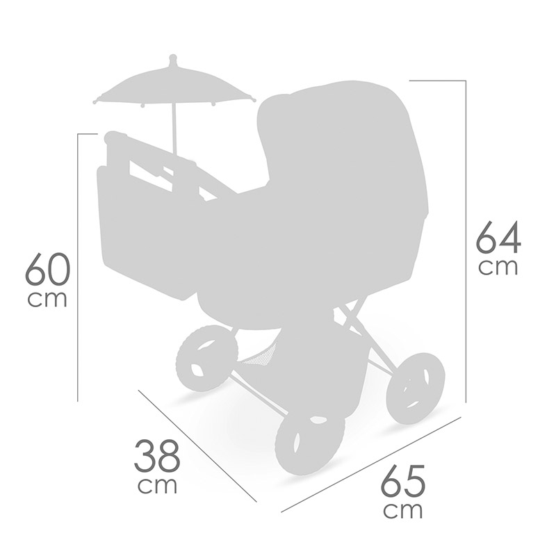 COCHE MUÑECA PLEGABLE CON SOMBRILLA 85073