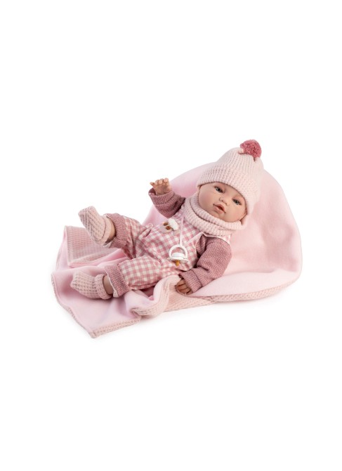 RECIEN NACIDO MONITO CUADROS ROSA 5125