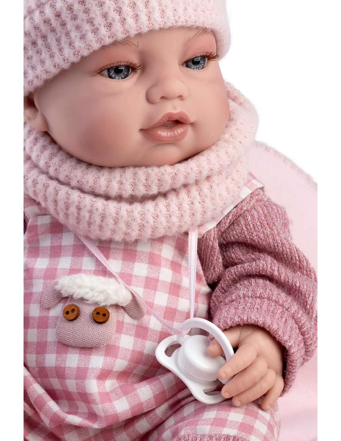 RECIEN NACIDO MONITO CUADROS ROSA 5125