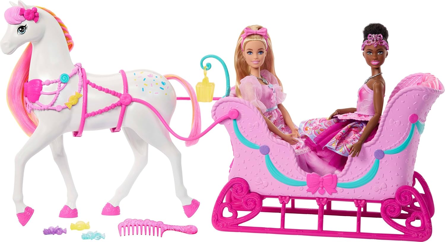 BARBIE EL CASCANUECES TRINEO CON CABALLO JNH63