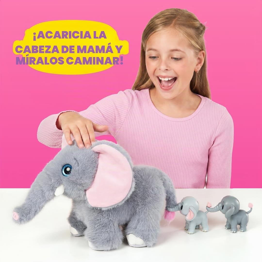 MAMA ELEFANTE Y SUS BEBES PETS ALIVE 339-9570